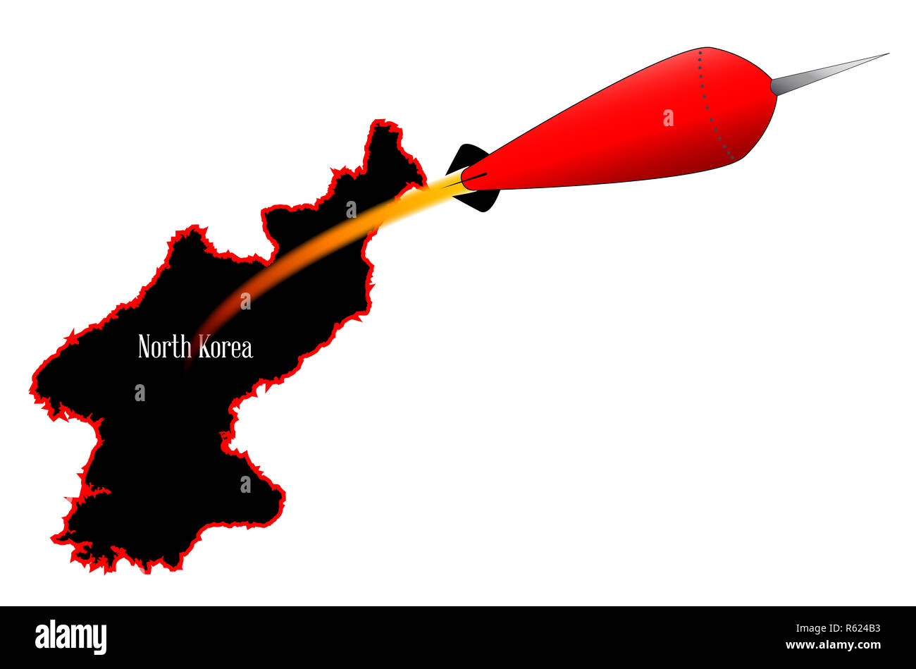 La Corea del Nord e Rucola Foto Stock