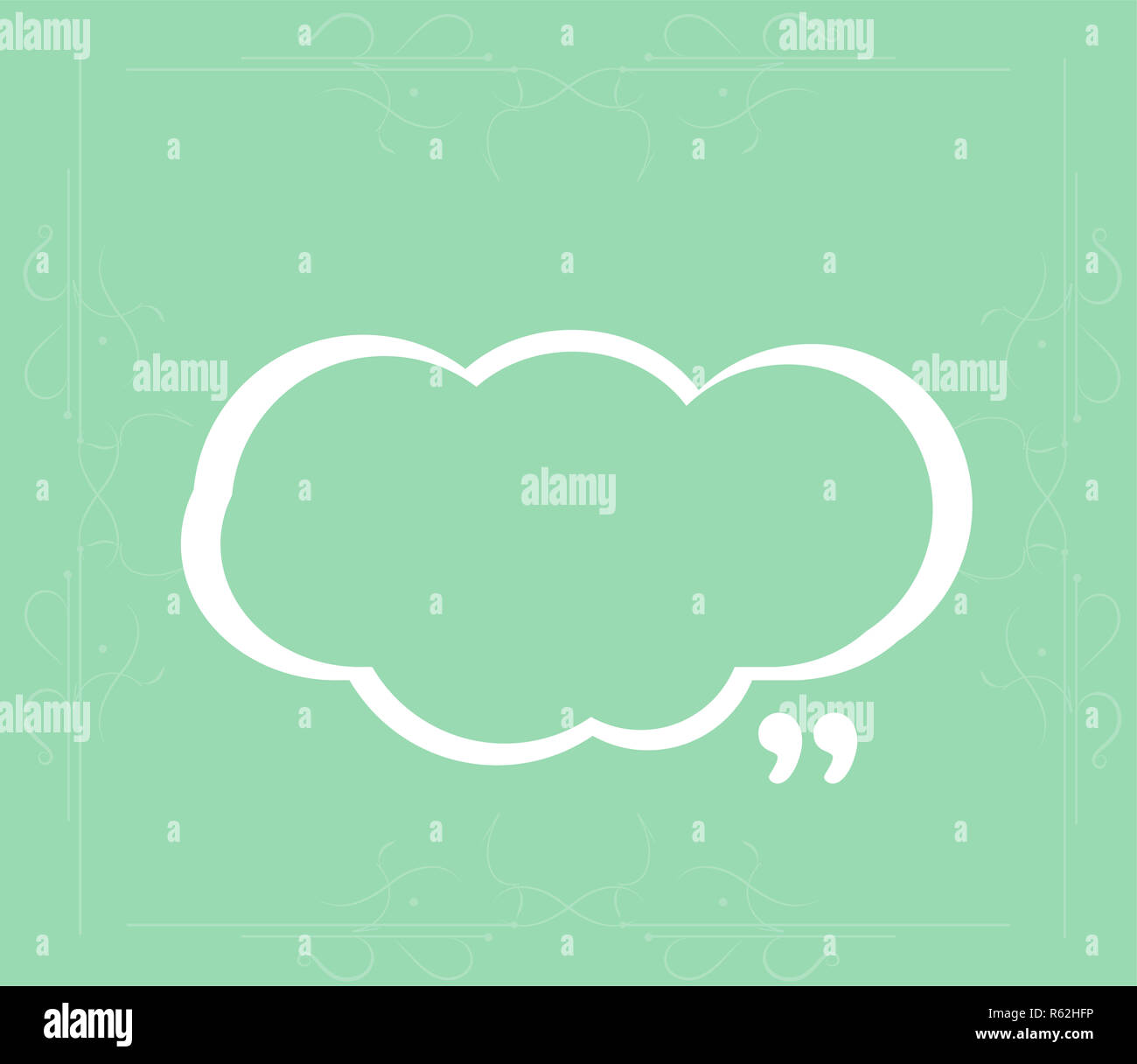 Abstract background. Virgolette discorso bolla. Preventivo icona segno. Foto Stock