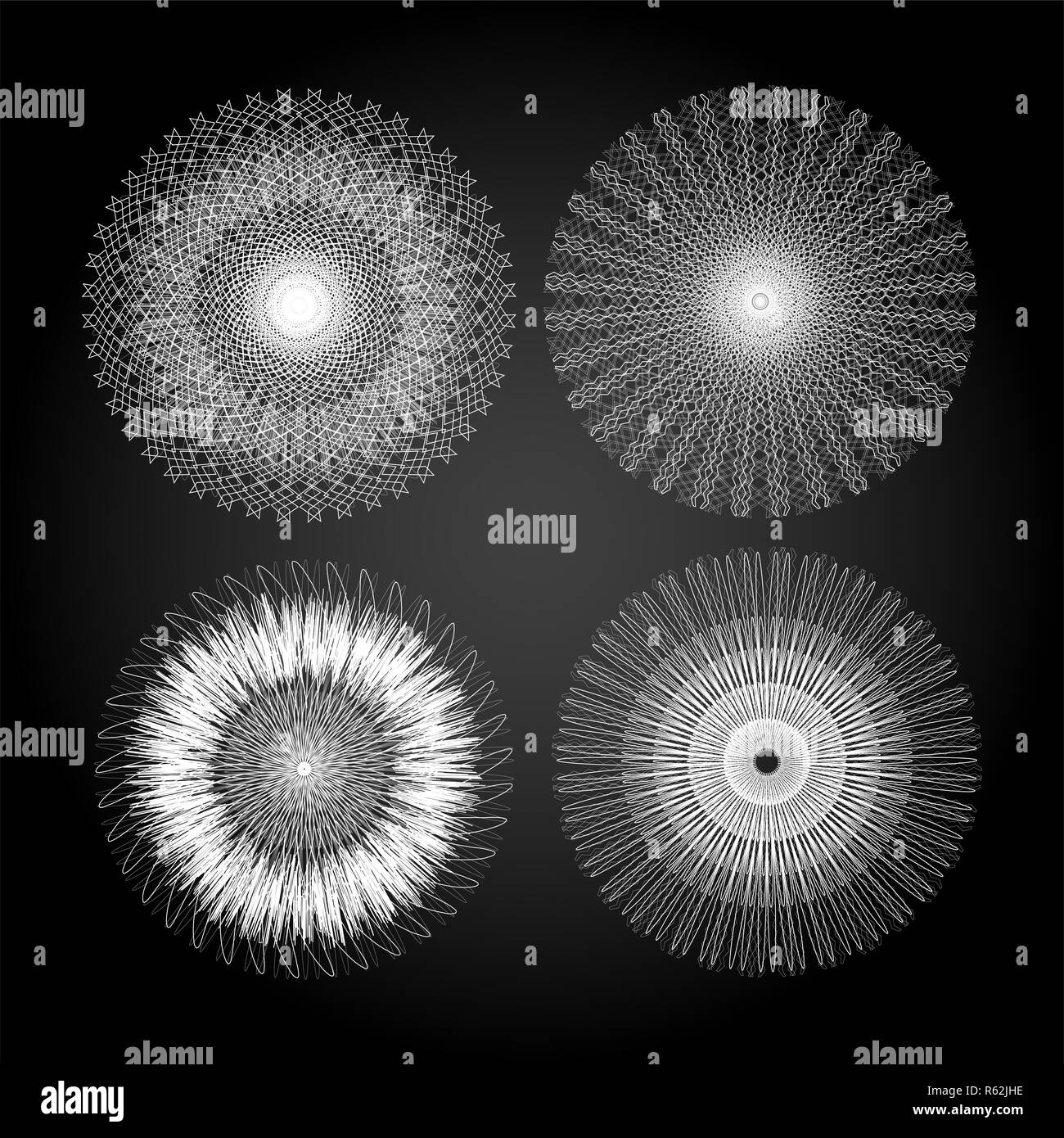 Arabescato stamp set, elementi per il certificato e il design di valuta Foto Stock