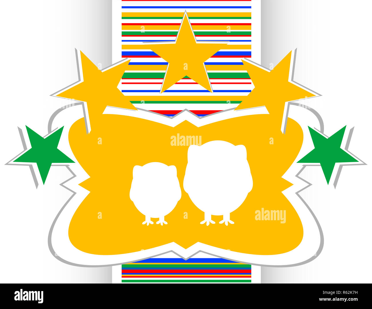 Pulsante web con owl Famiglia, icona segno Foto Stock