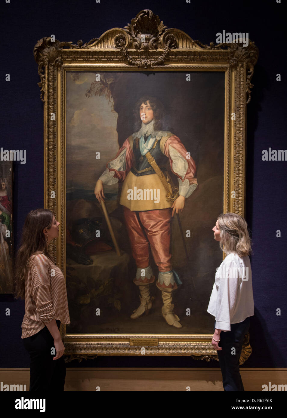 Bonhams, New Bond Street, Londra, Regno Unito. Il 3 dicembre 2018. Bonhams Antichi Maestri Anteprima immagine: Studio di Sir Anthony van Dyck (Anversa 1599-1641 Blackfriars), ritratto del principe Charles Louis, Elettore Palatino, stima £40,000-60,000. La vendita ha luogo il 5 dicembre 2018. Credito: Malcolm Park/Alamy Live News. Foto Stock