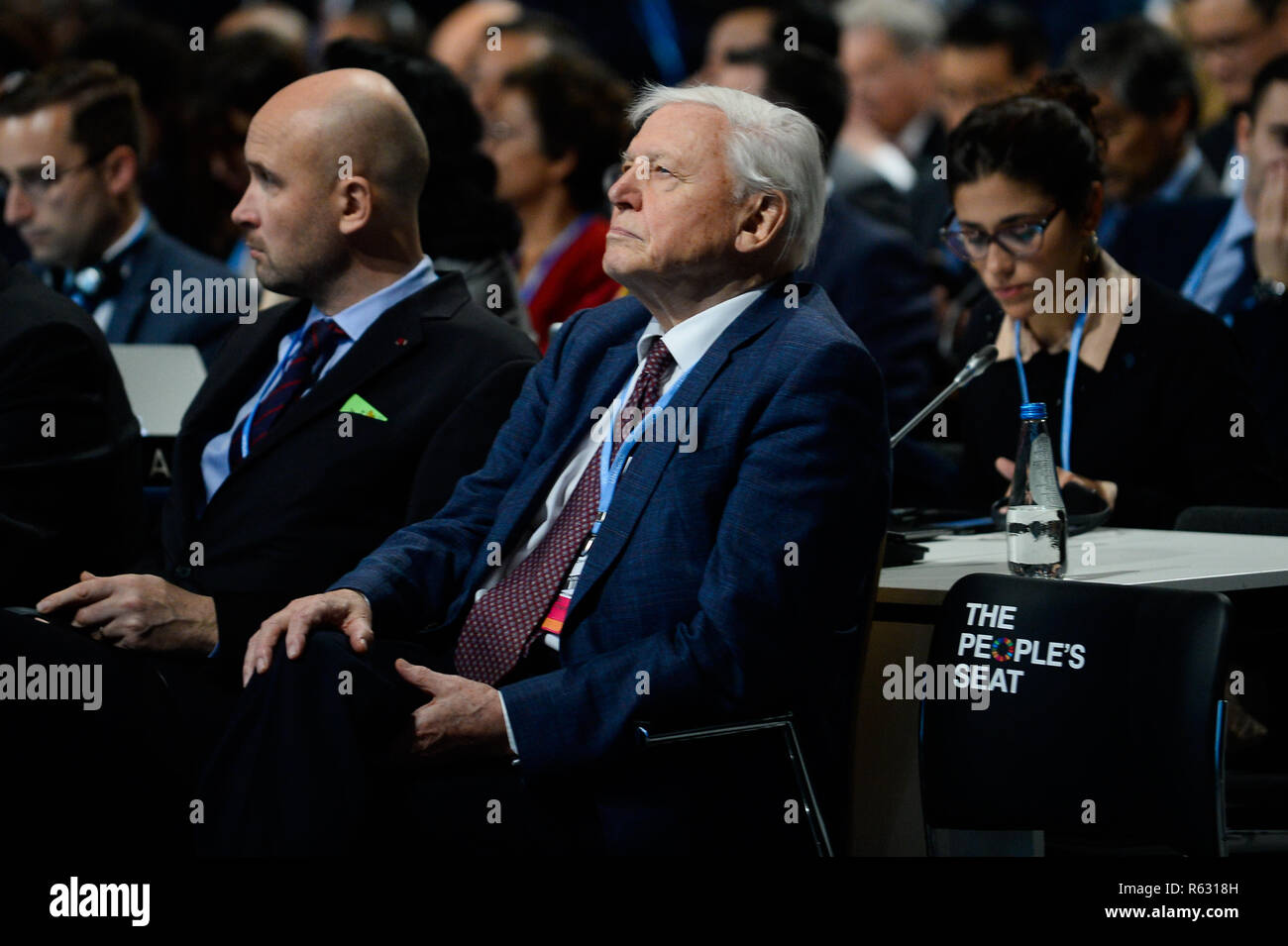 Katowice in Polonia. 3 dicembre, 2018. David Attenborough visto durante la cerimonia di apertura della conferenza del COP24 Conferenza ONU sui Cambiamenti Climatici 2018. Credito: Omar Marques/SOPA Immagini/ZUMA filo/Alamy Live News Foto Stock