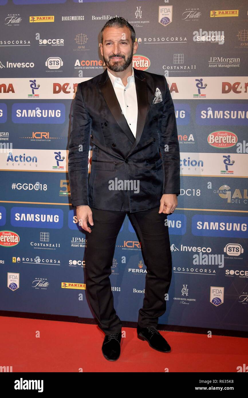 Milano, Italia. 03 Dic, 2018. Milano. Tappeto rosso del Gran Galà del Calcio 2018 nell'immagine: Gianluca Zambrotta Credit: Indipendente Agenzia fotografica/Alamy Live News Foto Stock