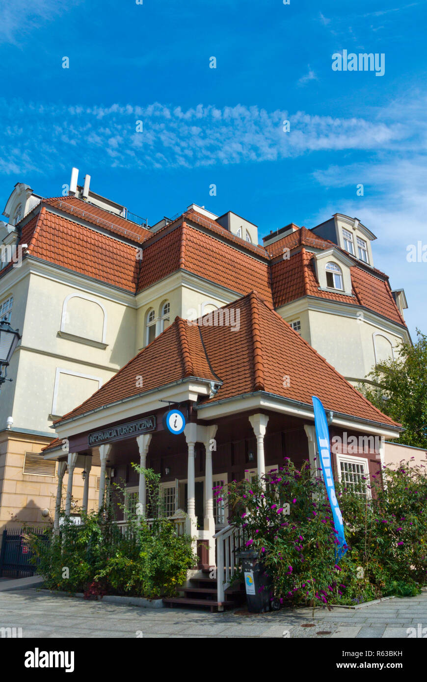 Ufficio informazioni turistiche, Dworcowa, Sopot, Polonia Foto Stock