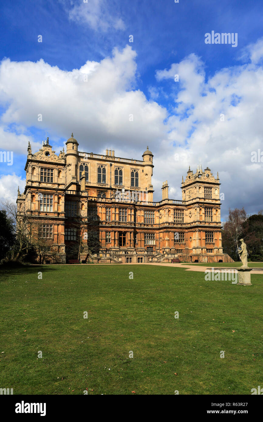 Esterno del Woolaton hall, Nottinghamshire, England, Regno Unito Foto Stock