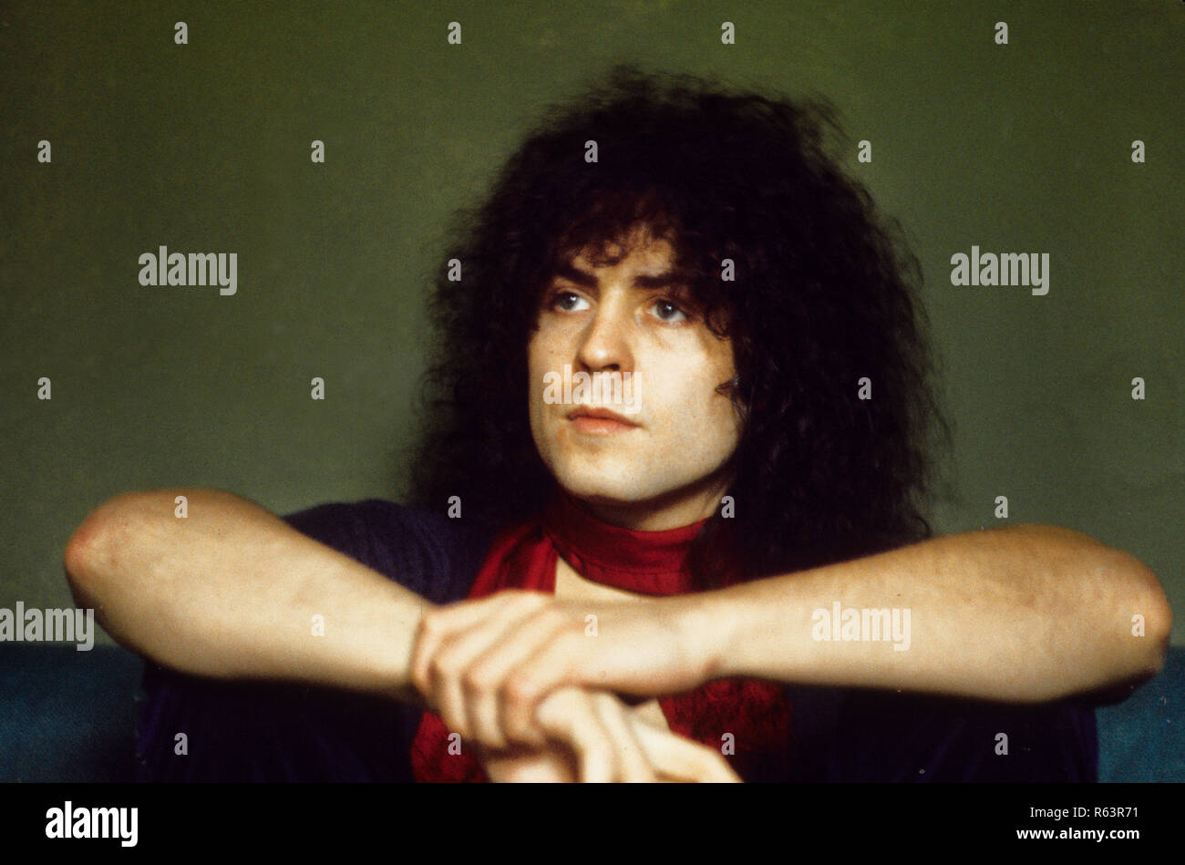 Londra - 1971 (foto Gijsbert Hanekroot) *** Caption locale *** Marc Bolan, T-Rex Foto Stock
