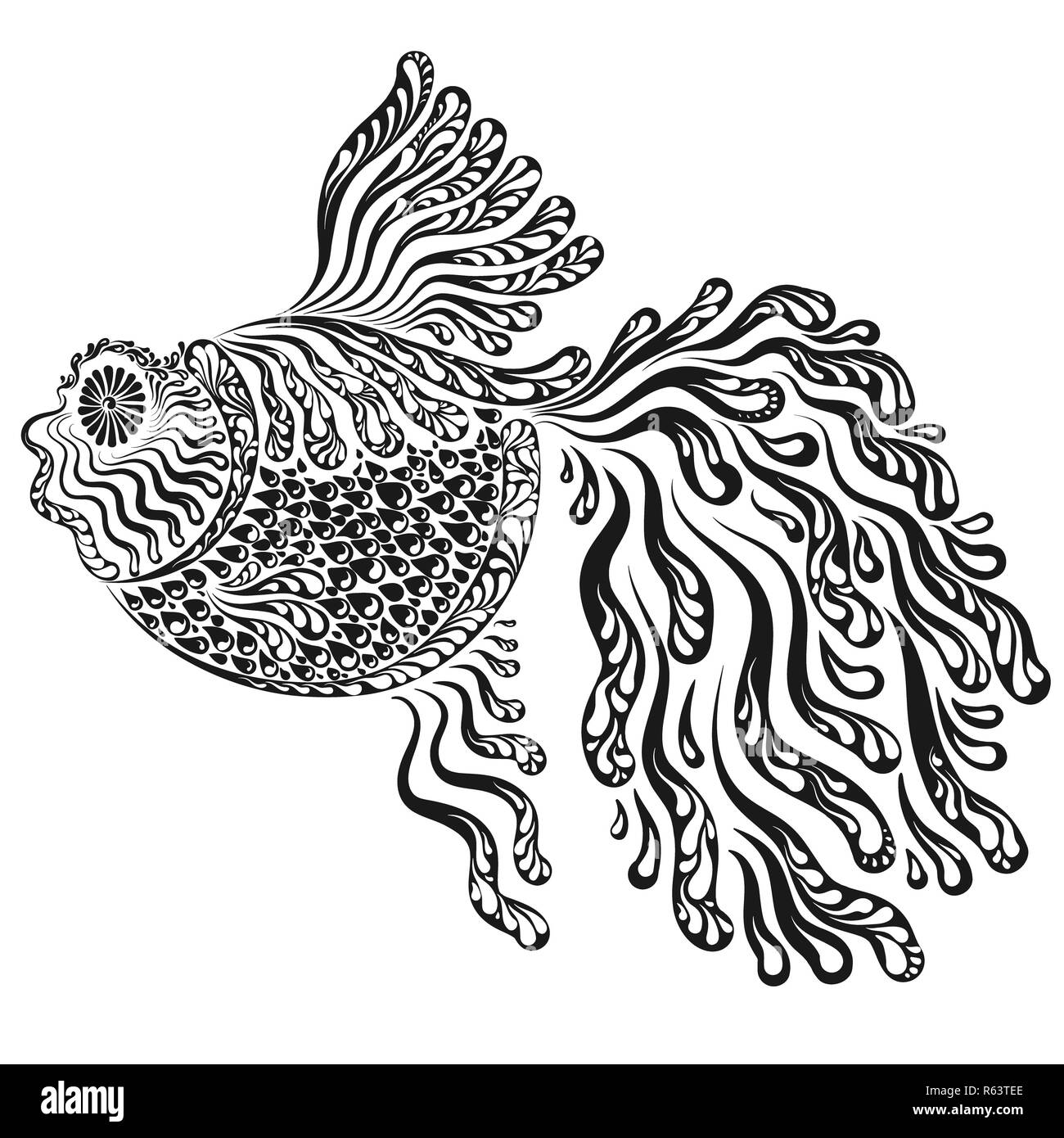 Immagine decorativa di pesci rossi Foto Stock