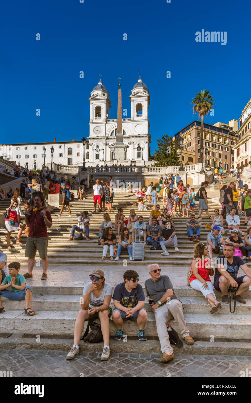 Scalinata di piazza di Spagna, Roma, Italia Foto Stock