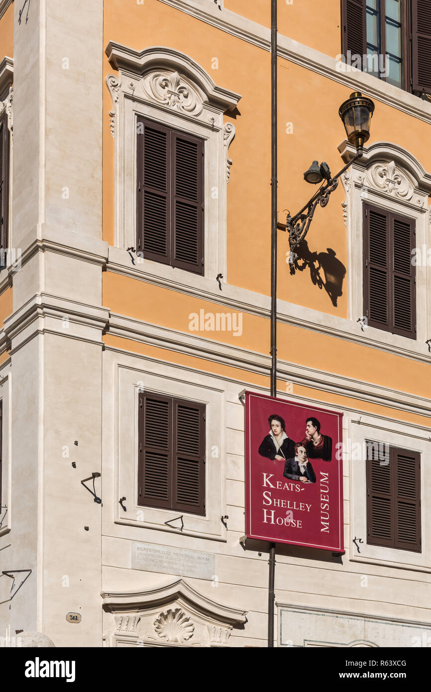 Keats Shelley House Museum, Roma, Italia Foto Stock