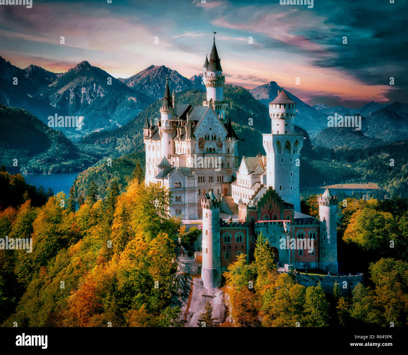 DE - Baviera: Il Castello di Neuschwanstein Foto Stock