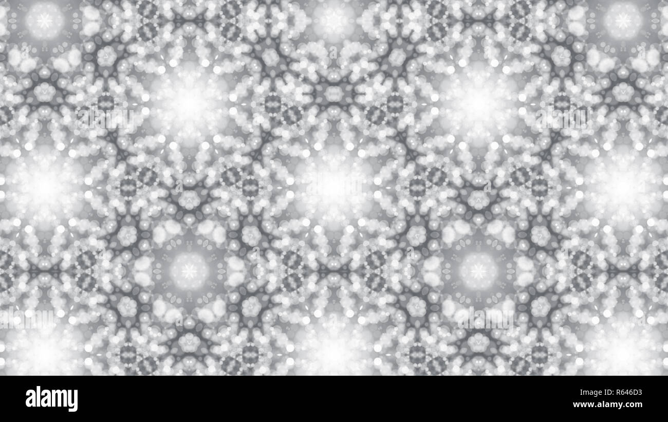 Abstract lo sfondo con il caleidoscopio di argento Foto Stock