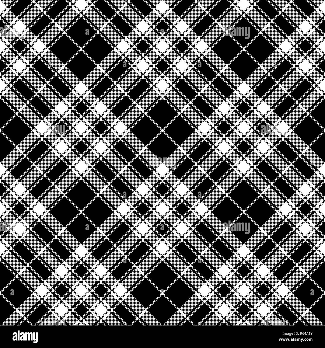 L'orgoglio di tartan scozzese tessuto pixel texture seamless pattern. Illustrazione Vettoriale. Illustrazione Vettoriale