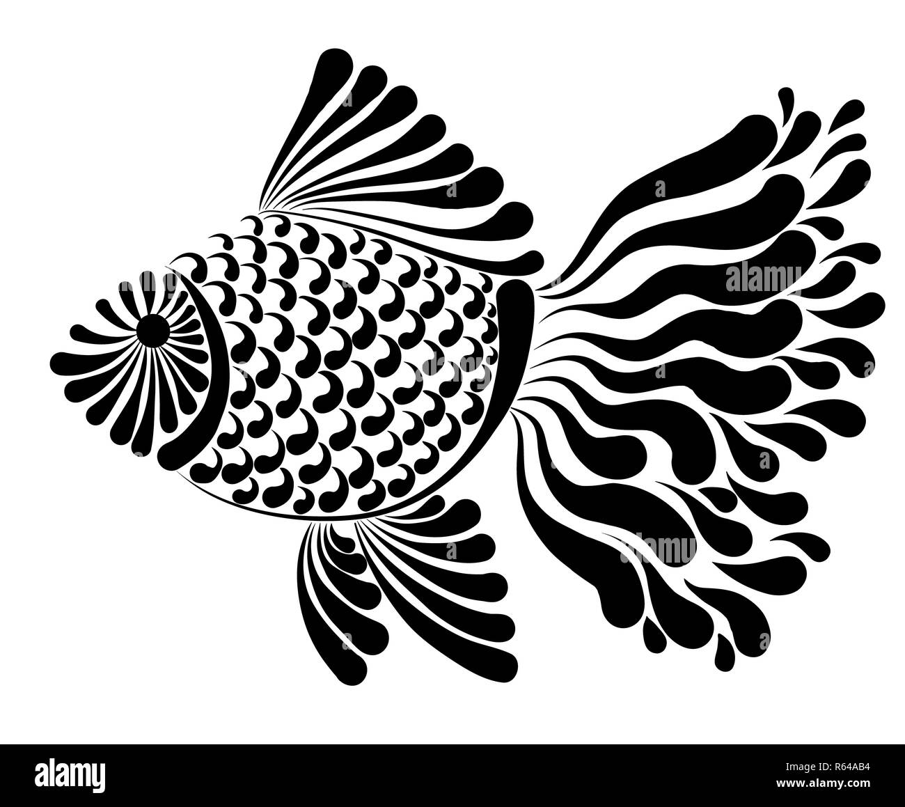 Immagine decorativa di un fantastico pesce Foto Stock