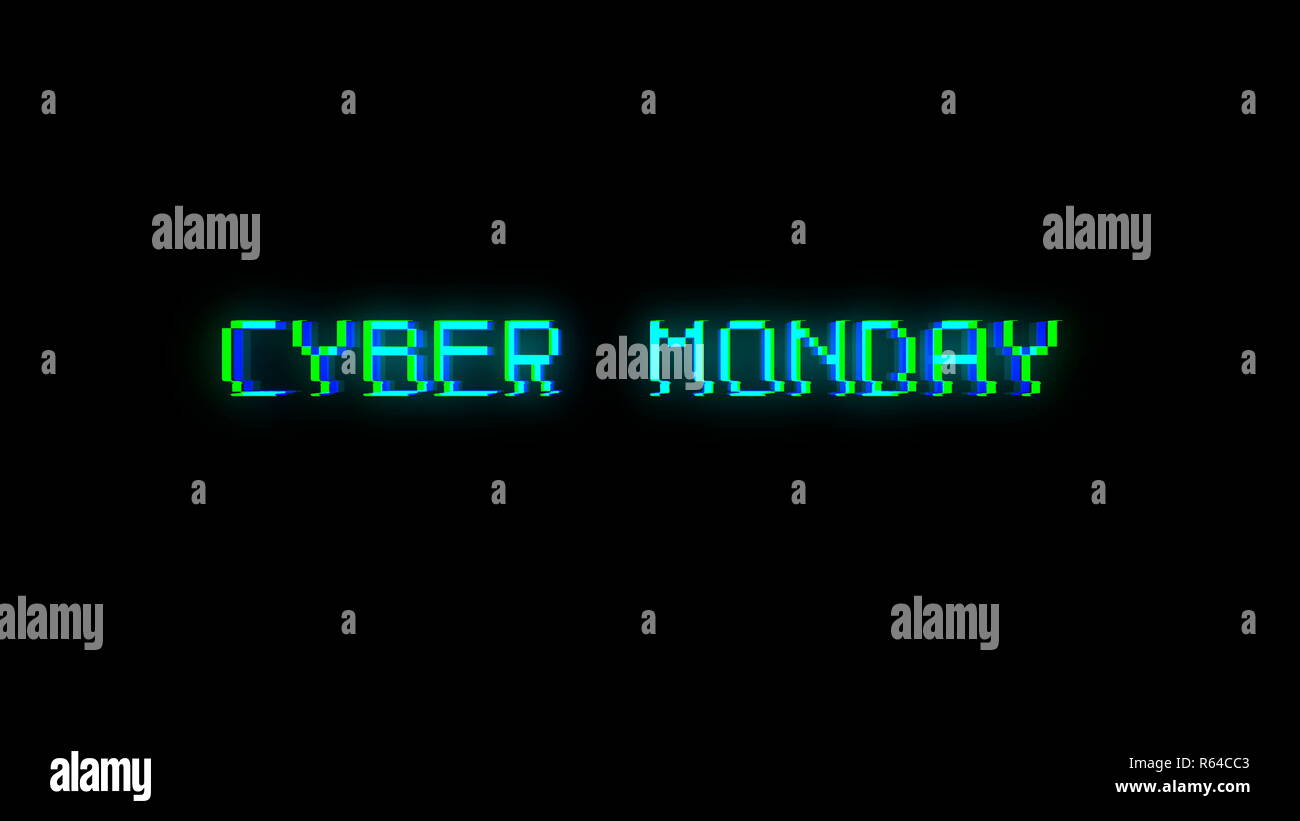 Seguire il testo con segnale negativo. Effetto di glitch Foto Stock