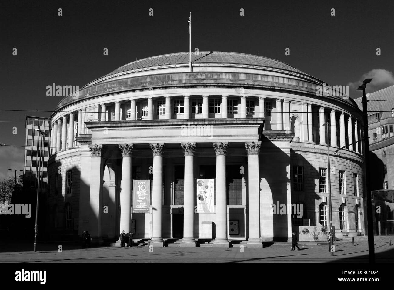 Biblioteca centrale di Manchester, St Peters Square, Città di Manchester, Lancashire, Inghilterra, Regno Unito Foto Stock