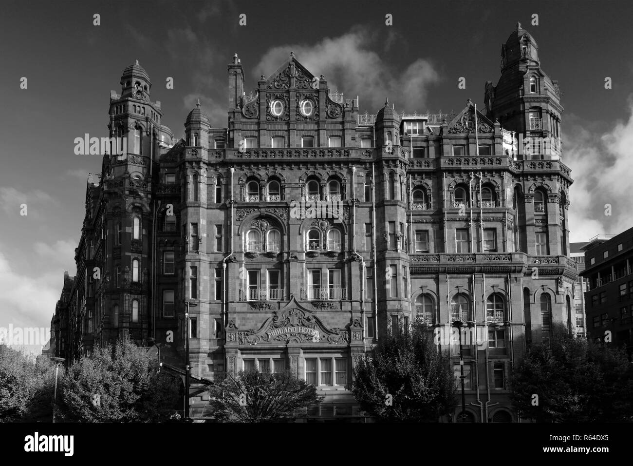 La Midland Hotel, 16 Peter St, Manchester City Centre, Manchester, Lancashire, Inghilterra, Regno Unito Foto Stock