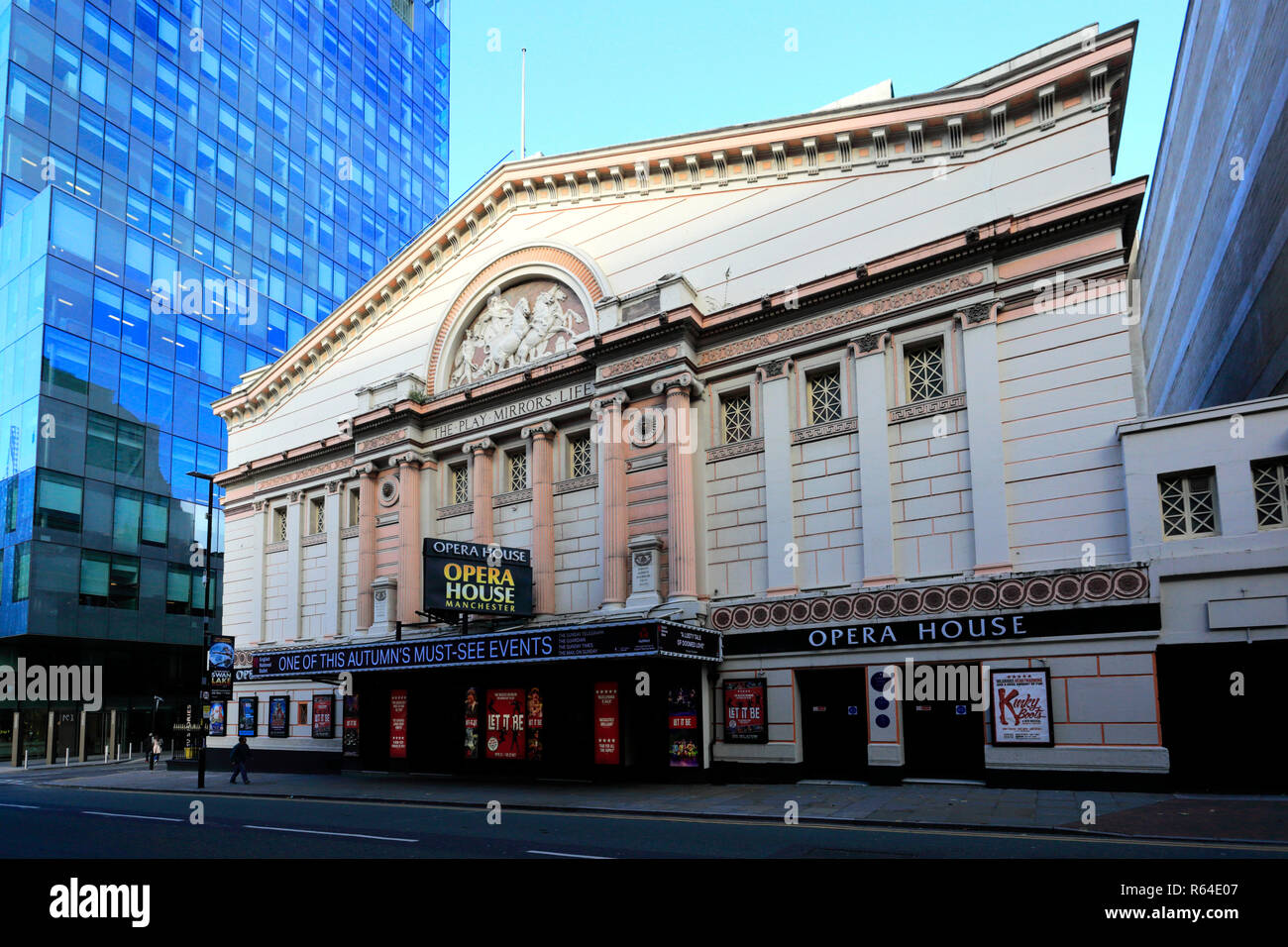 L'Opera House, il Quay Street, Manchester City, Lancashire, Inghilterra, Regno Unito Foto Stock