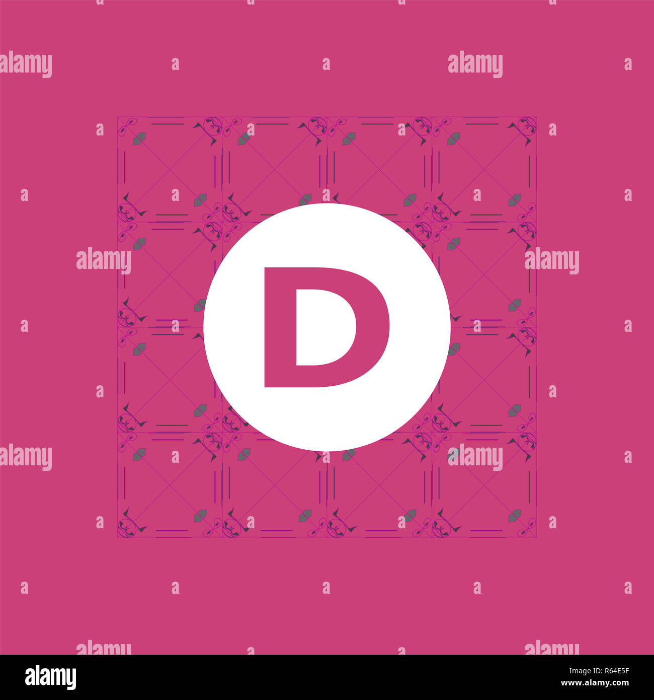 Elegante e aggraziato monogramma floreali design. Linea elegante arte logo design. Foto Stock