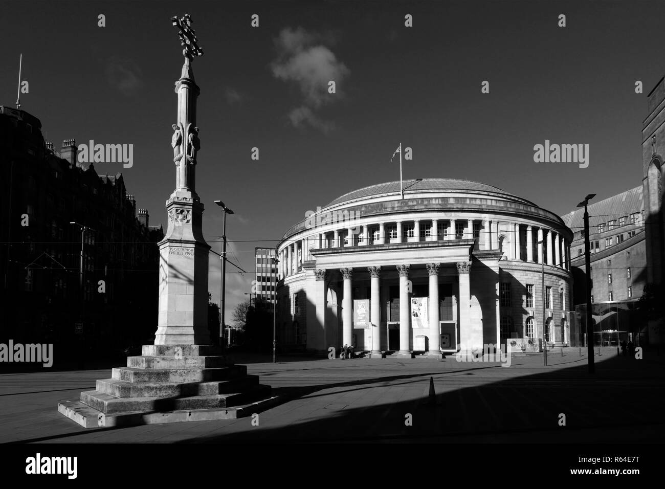 Biblioteca centrale di Manchester, St Peters Square, Città di Manchester, Lancashire, Inghilterra, Regno Unito Foto Stock