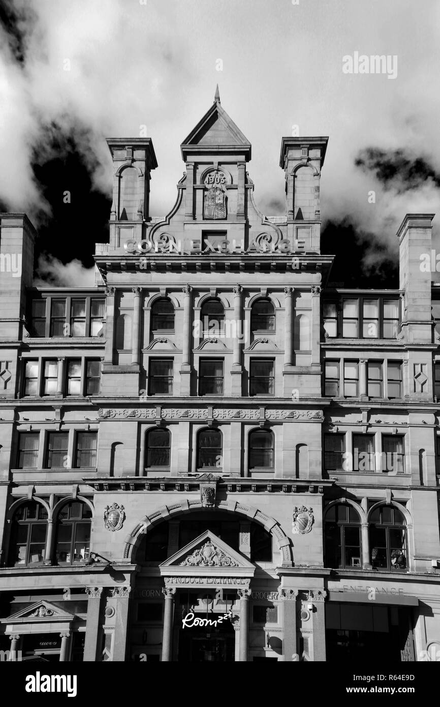 Il Corn Exchange building, Exchange St, Manchester City, Lancashire, Inghilterra, Regno Unito Foto Stock