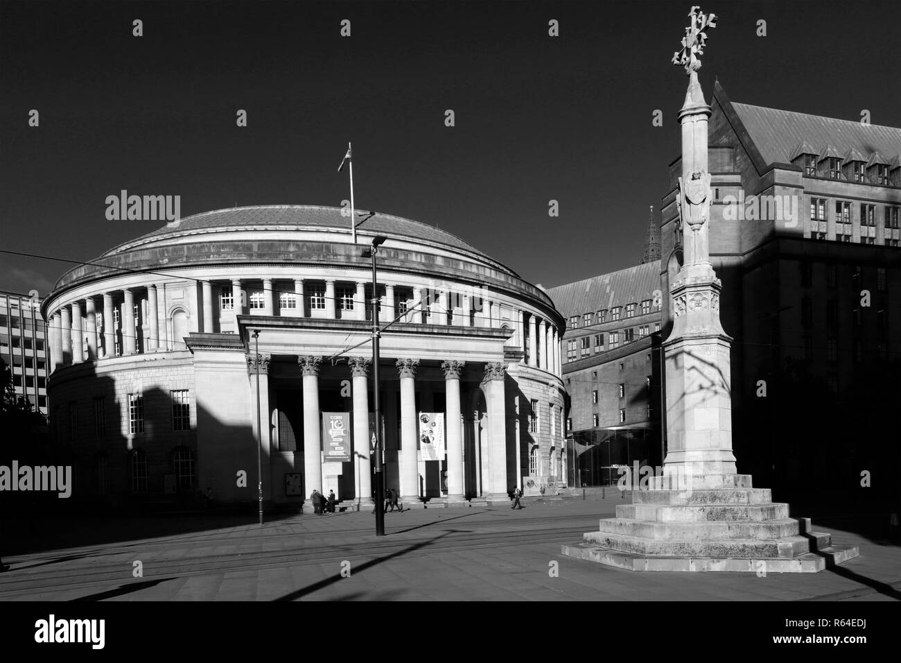 Biblioteca centrale di Manchester, St Peters Square, Città di Manchester, Lancashire, Inghilterra, Regno Unito Foto Stock