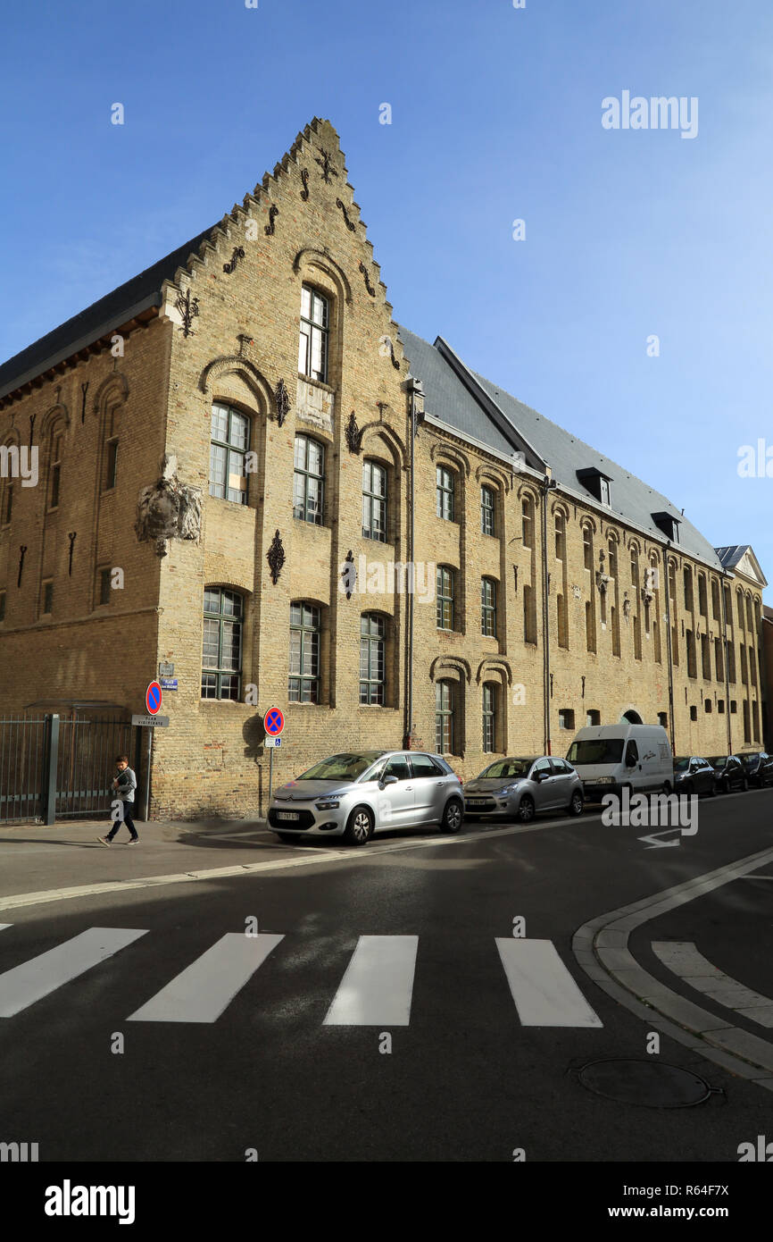 Séminaire épiscopal da Rue Gambetta, Saint Omer, Pas de Calais, Hauts de France, Francia Foto Stock