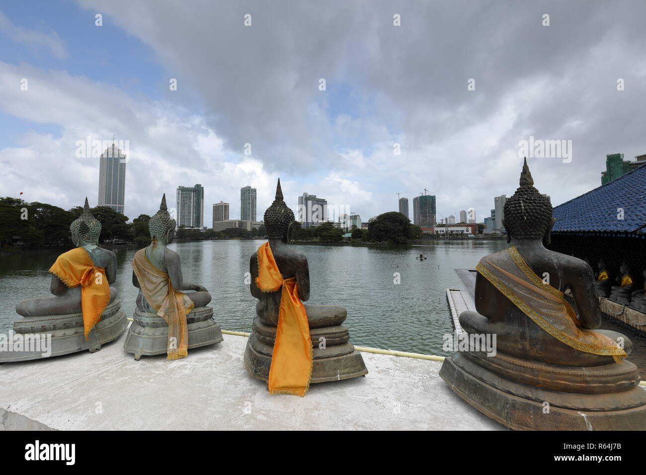 Lo skyline di Colombo in Sri lanka Foto Stock