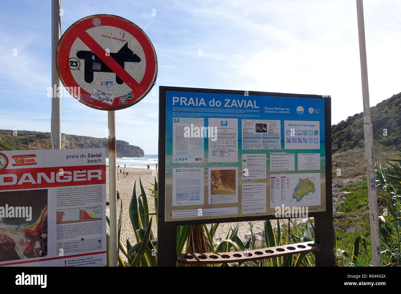 Praia do Zavial spiaggia di Algarve Portogallo Foto Stock