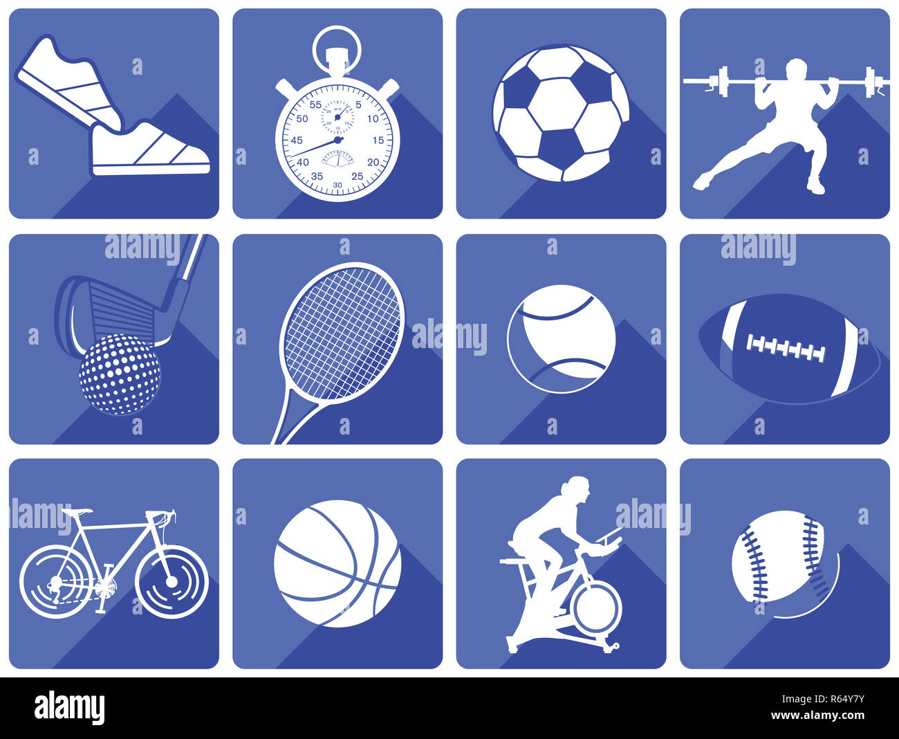 Sport attrezzature per il gioco e gli atleti Foto Stock