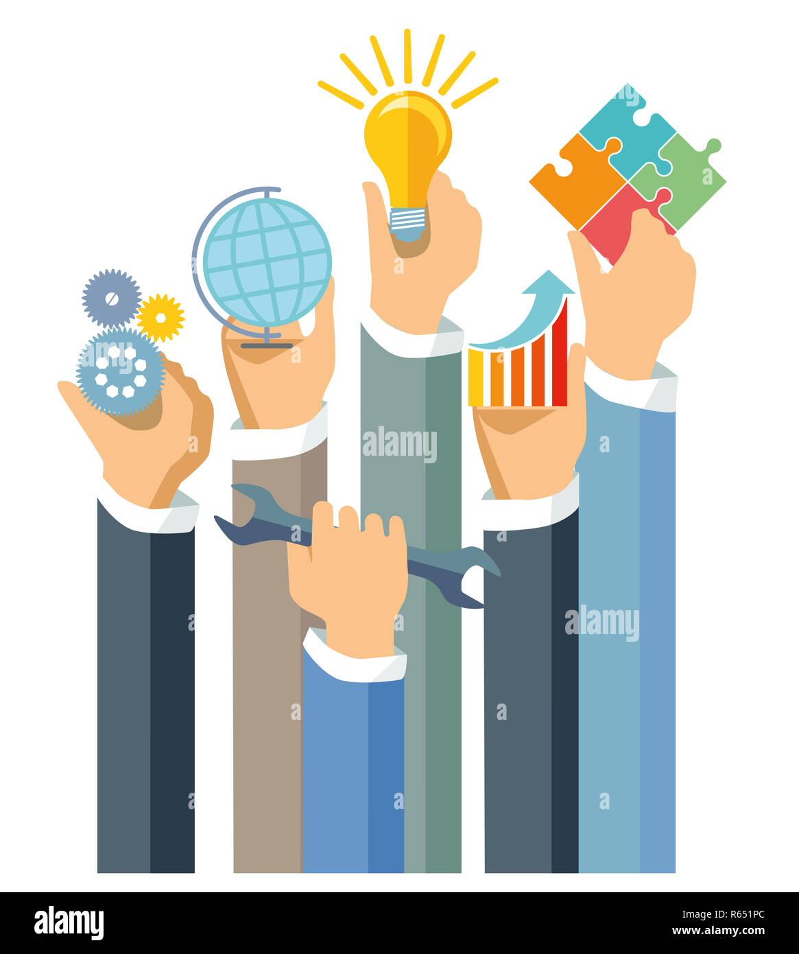 Mostra business achievement, illustrazione Foto Stock