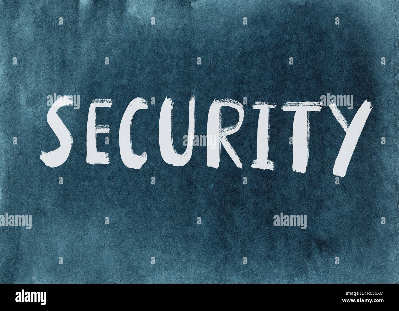 Concetto di sicurezza che la parola scritta su un acquerello di sfondo texture Foto Stock