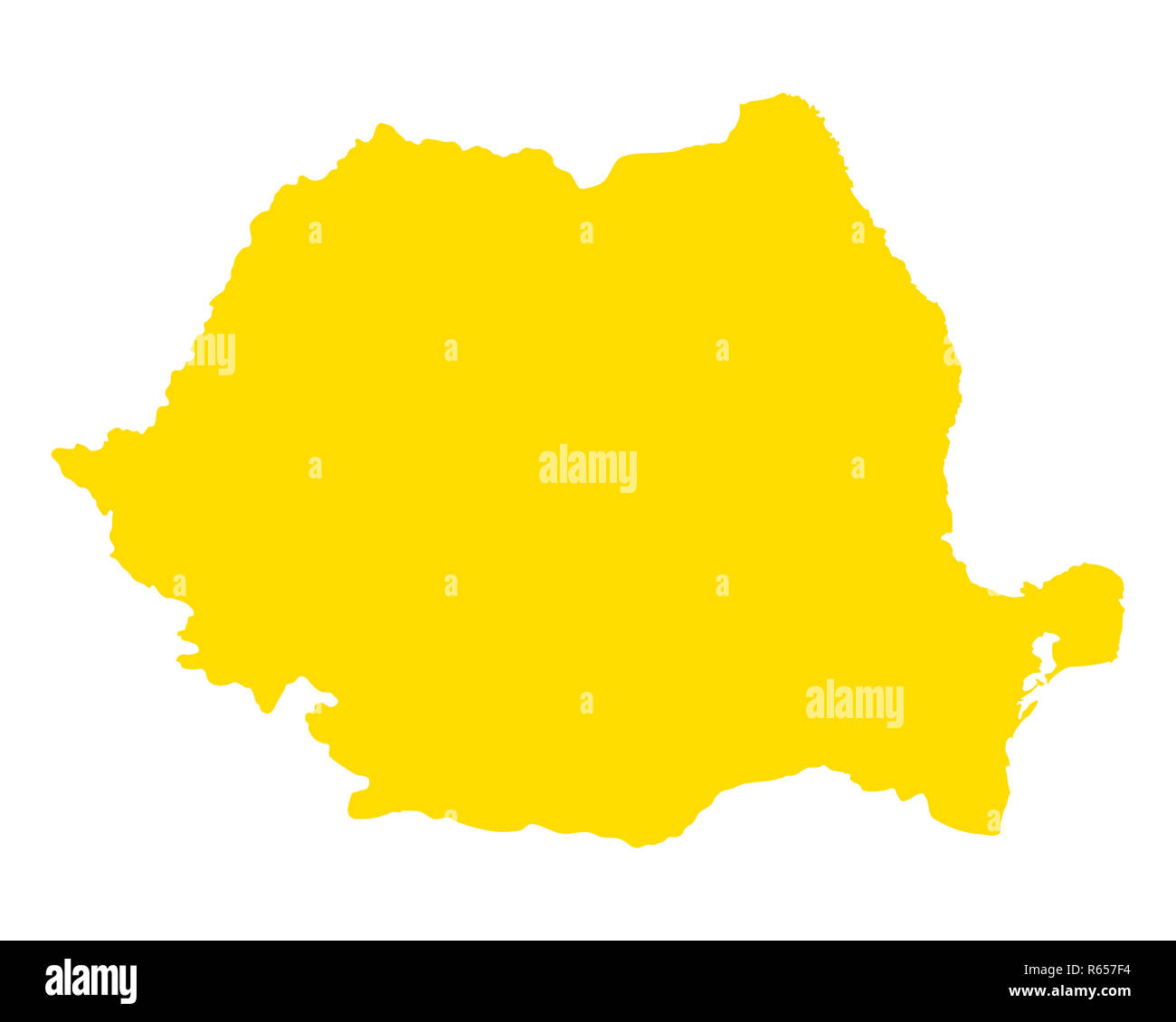 Mappa di romania Foto Stock