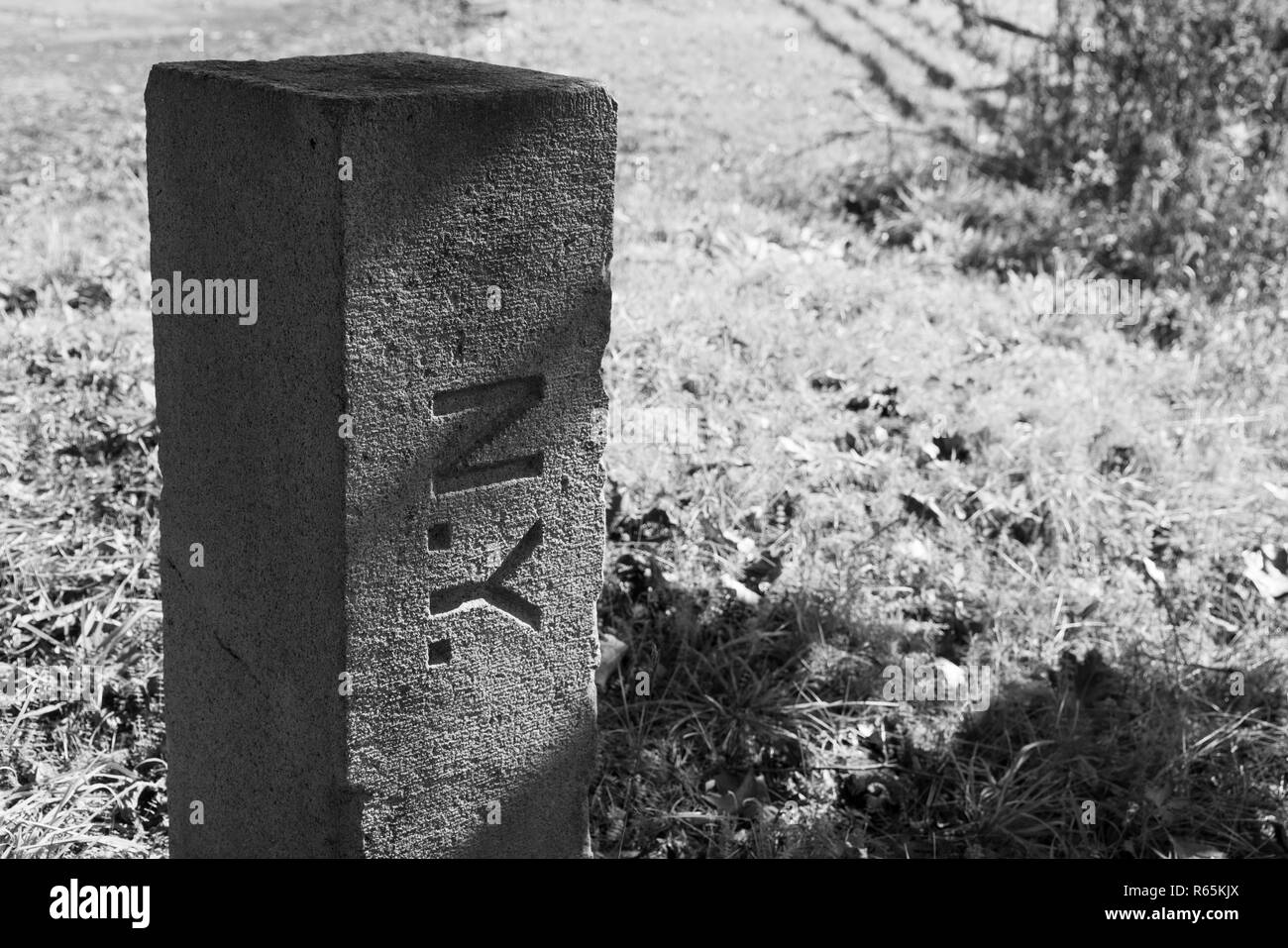 Questo è ciò che i marcatori di stato guardato come nel nord-est prima dell'avvento dell'automobile Foto Stock