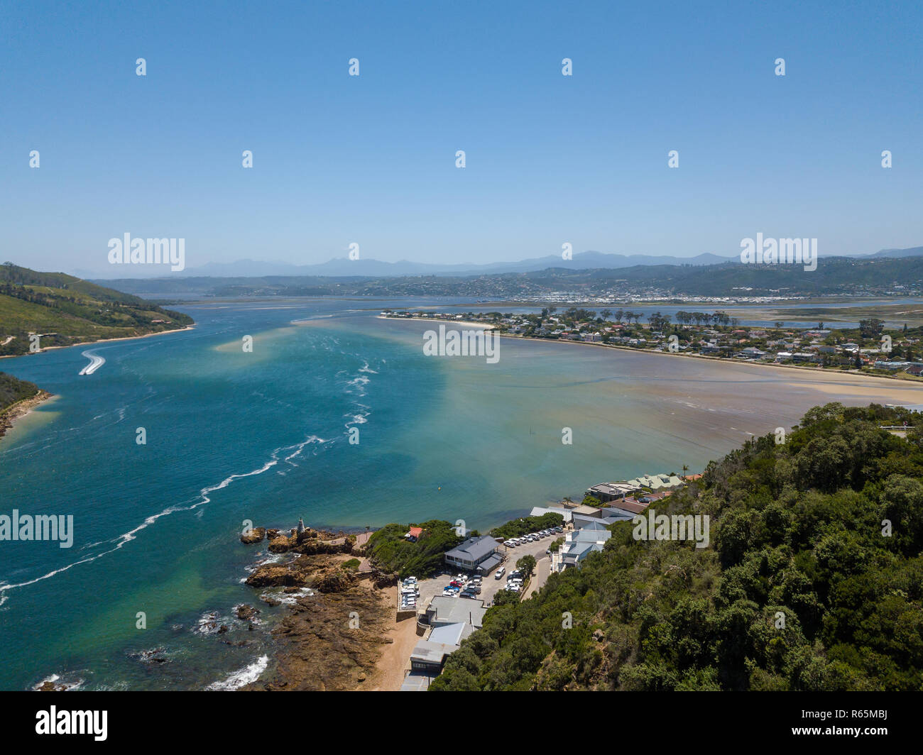 Foto aerea di Knysna in Sud Africa Foto Stock