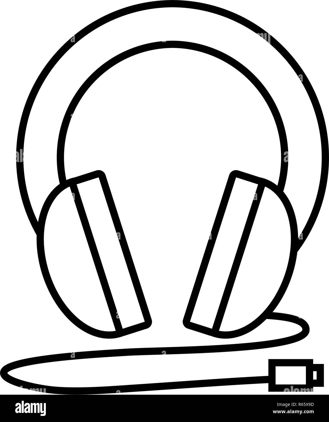 Cuffie audio isolato icona illustrazione vettoriale design Illustrazione Vettoriale