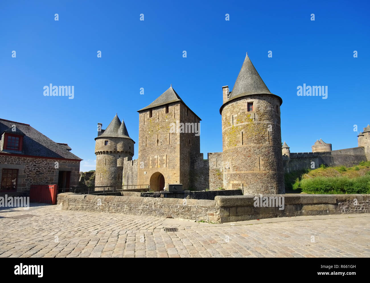 Il castello di fougeres in Bretagna,Francia - castello di fougeres in Bretagna,Francia Foto Stock