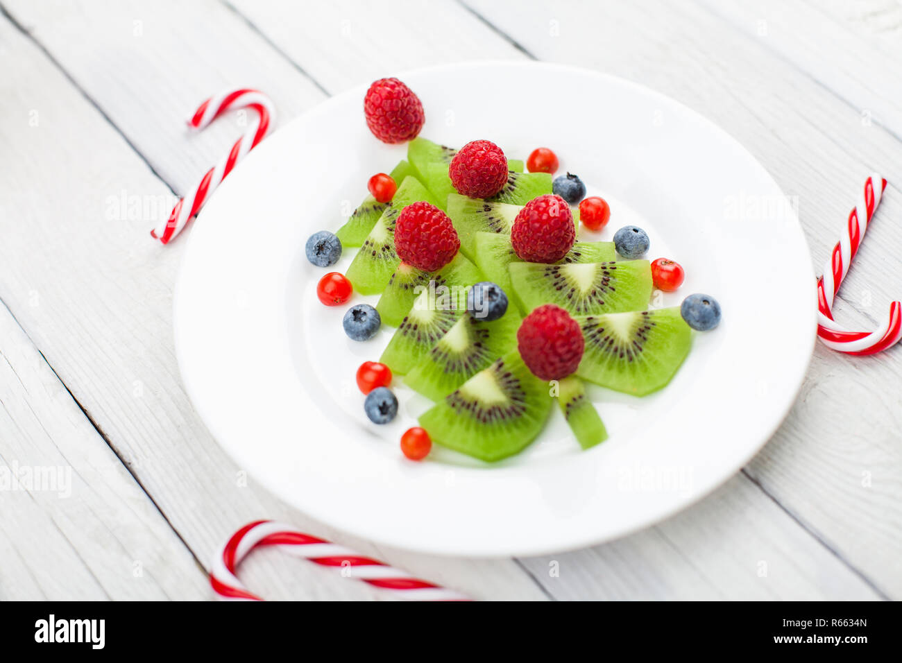 Commestibile divertente albero di Natale, Christmas Colazione idea per i bambini Foto Stock