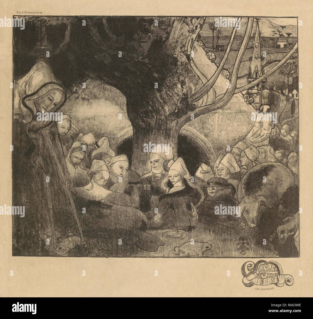 Rospi (Les crapauds). Dimensioni: 39,1 cm x 28,9 cm, 25,7 cm x 21,8 cm. Museo: Van Gogh Museum di Amsterdam. Autore: SEGUIN, Armand. Foto Stock