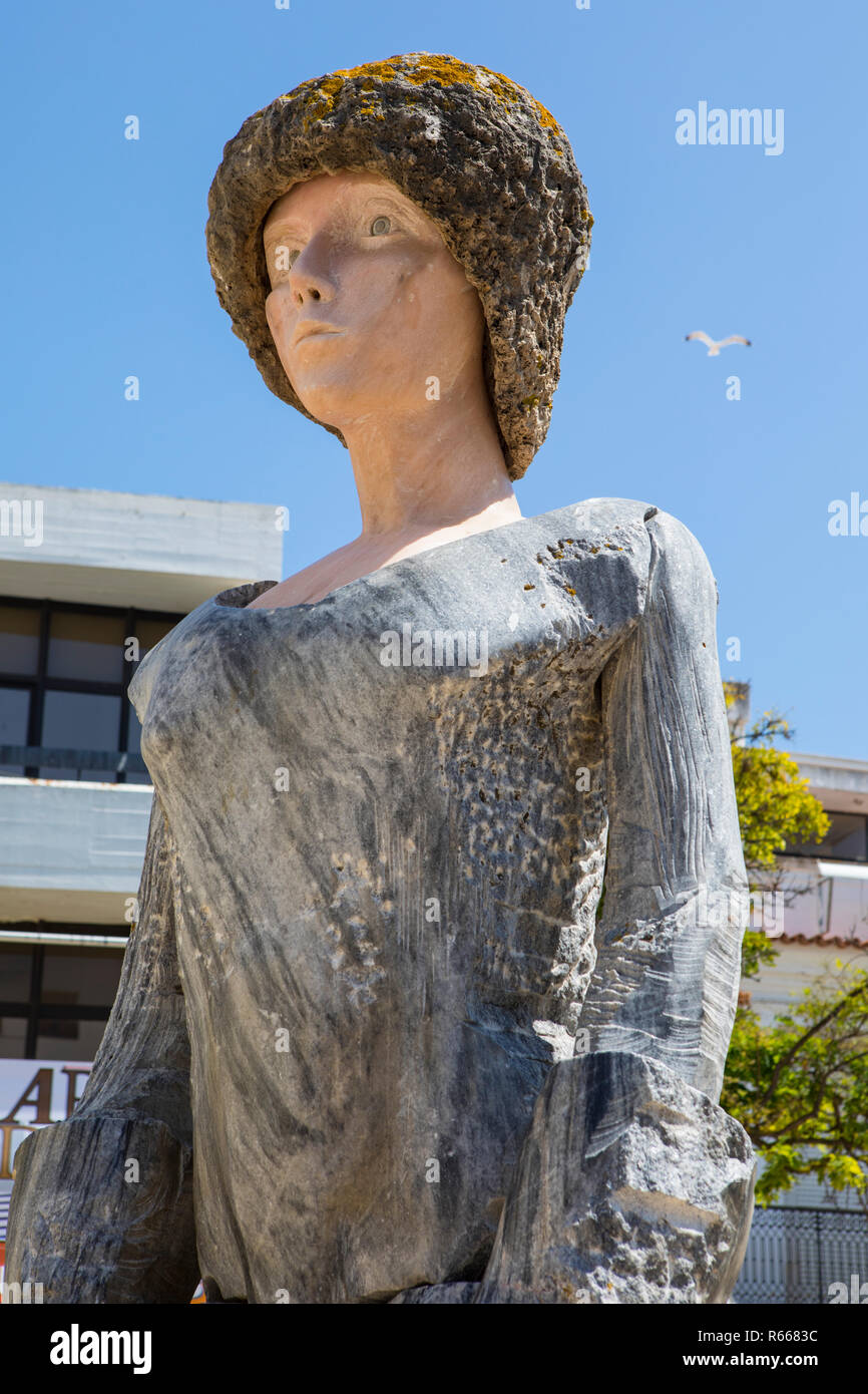 LAGOS, Portogallo - 12 Luglio 2018: Statua di Dom Sebastiao nel centro storico della città vecchia di Lagos in Portogallo, il 12 luglio 2018. Foto Stock