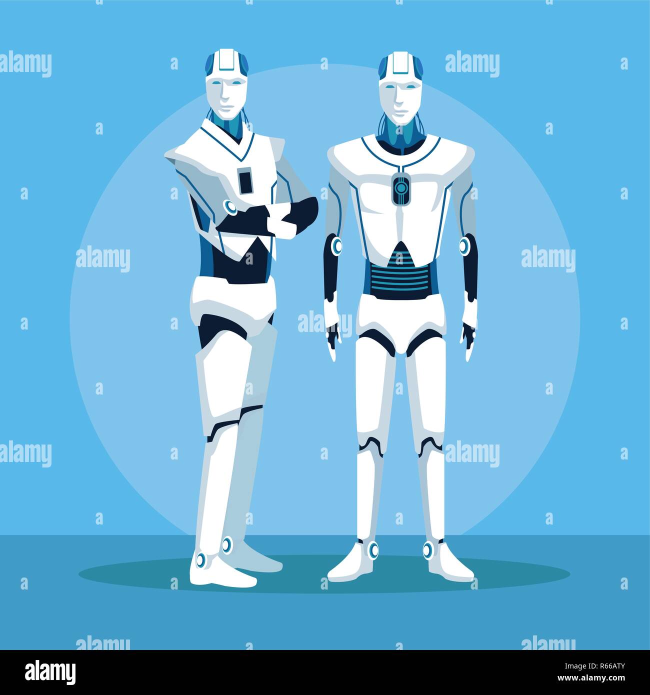 Robot umanoide avatar Illustrazione Vettoriale