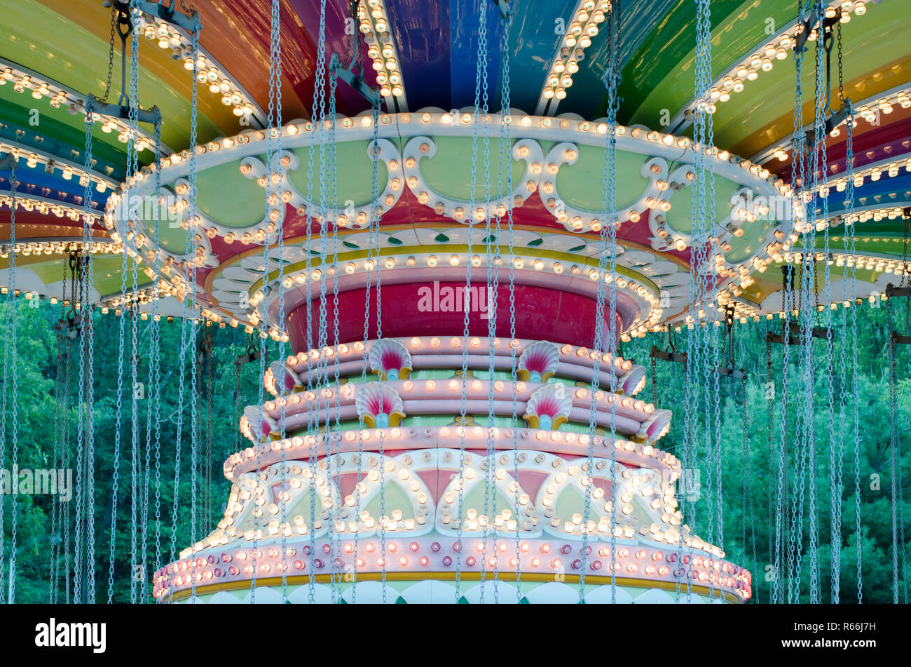 Dipinto di Carnevale Merry Go Round Foto Stock