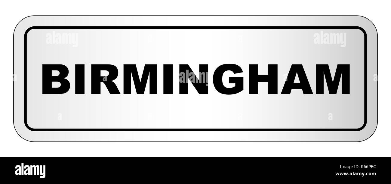 Birmingham City indicati sulla targhetta Foto Stock