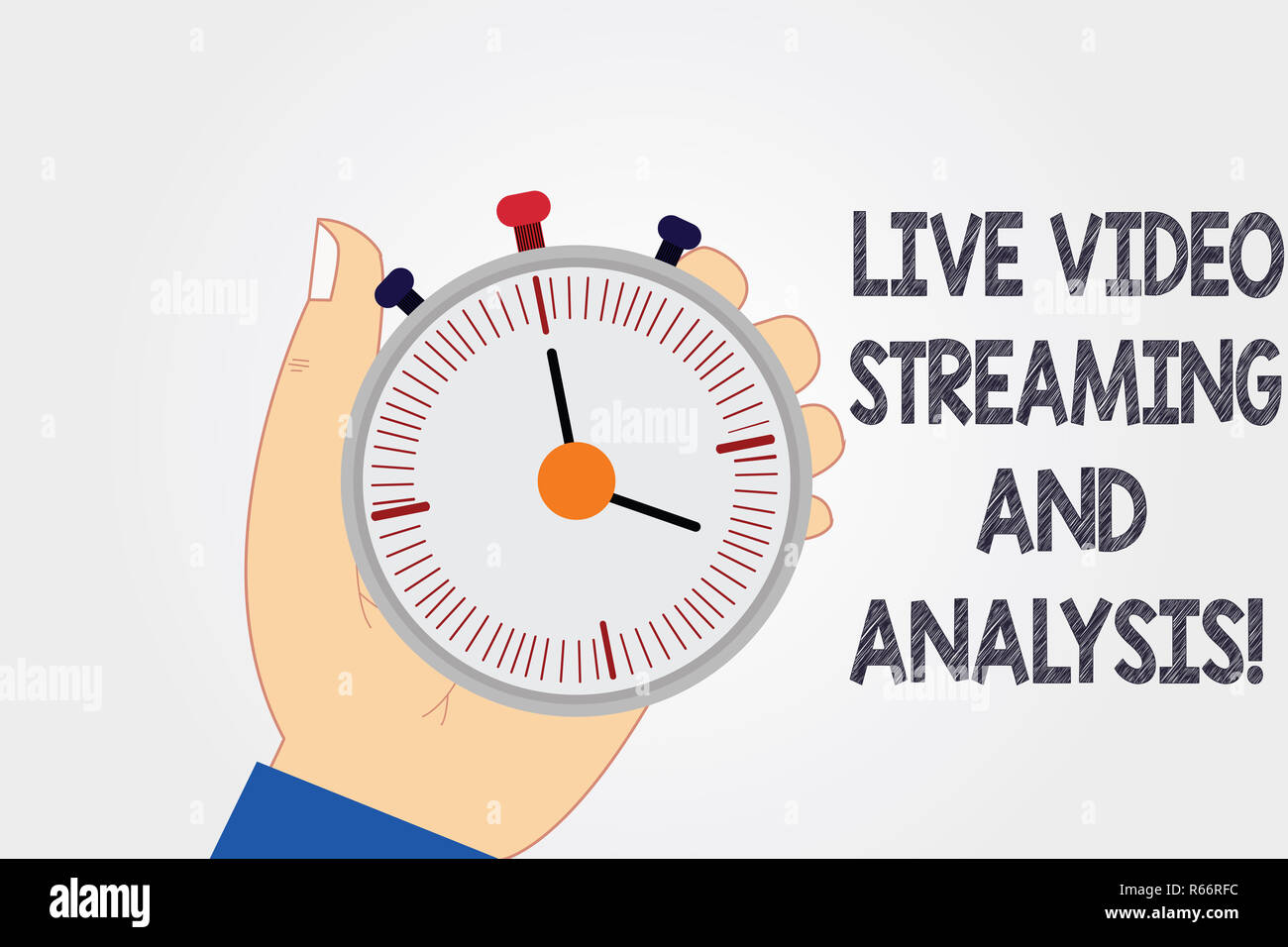 La grafia la scrittura di testo Live Streaming video e analisi. Concetto significato Marketing Pubblicità contenuti della strategia analisi Hu mano azienda meccanica Foto Stock