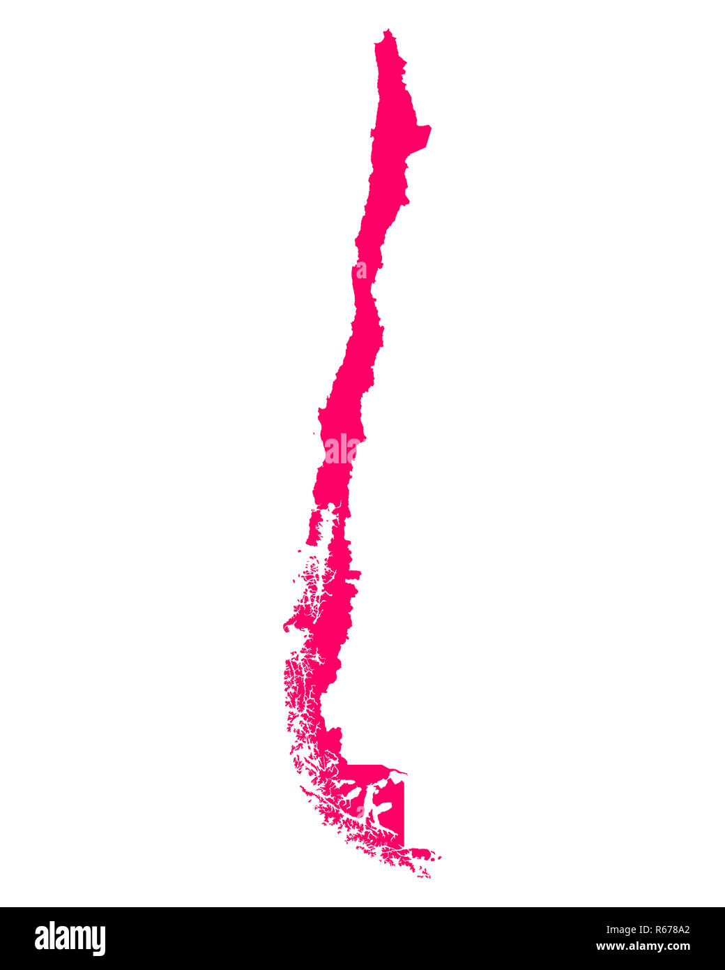 Mappa del Cile Foto Stock