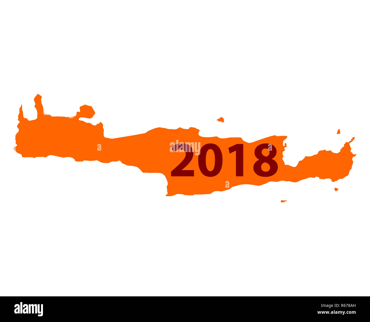 Mappa di Creta 2018 Foto Stock