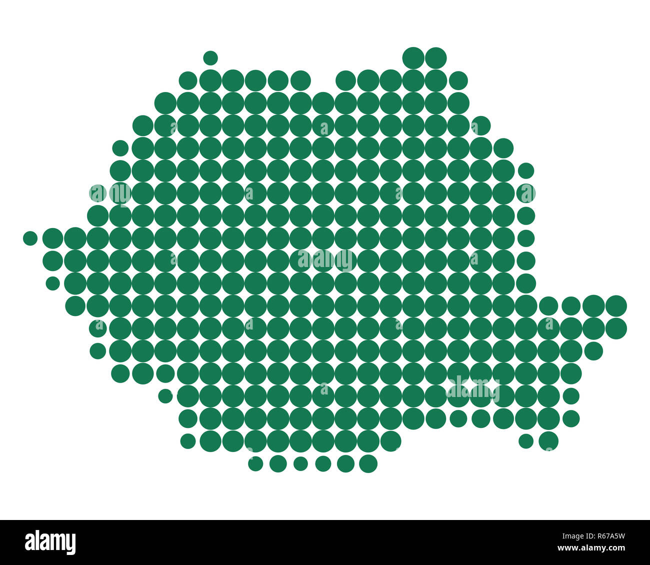 Mappa di romania Foto Stock
