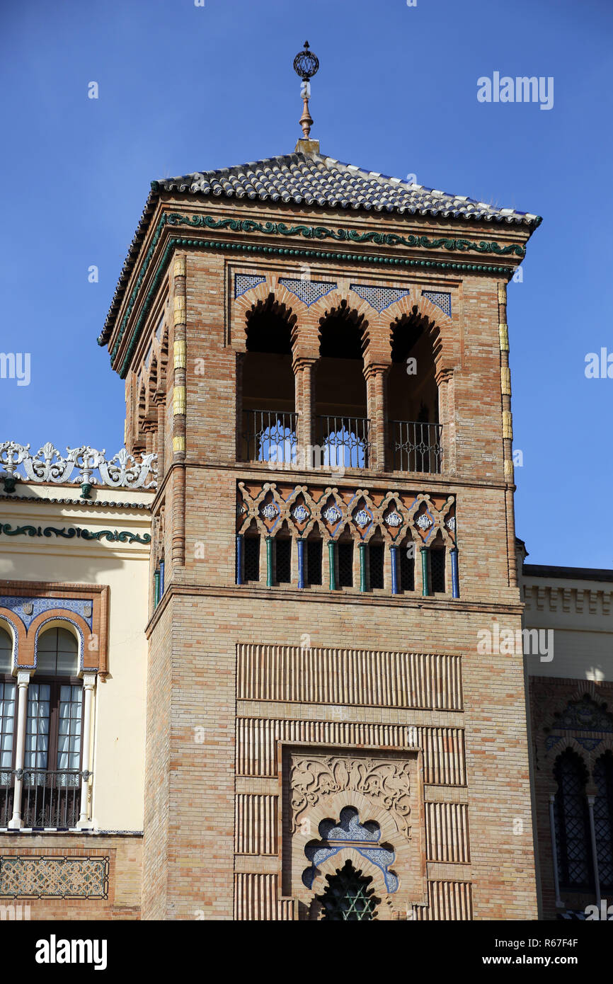 Museo di artigianato locale,world expo building 1929,padiglione mudéjar Foto Stock