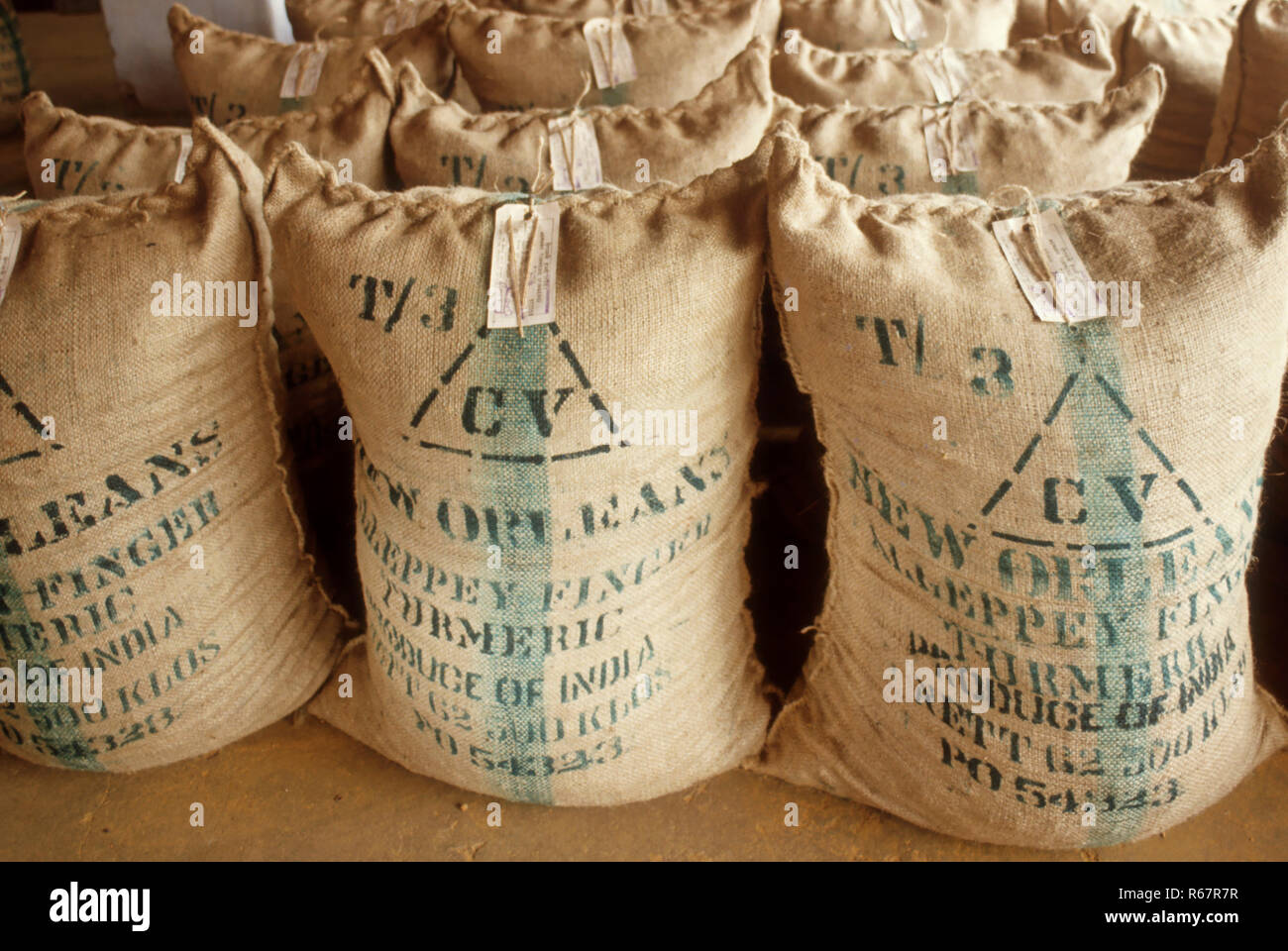 Juta sacchi di grano Foto stock - Alamy