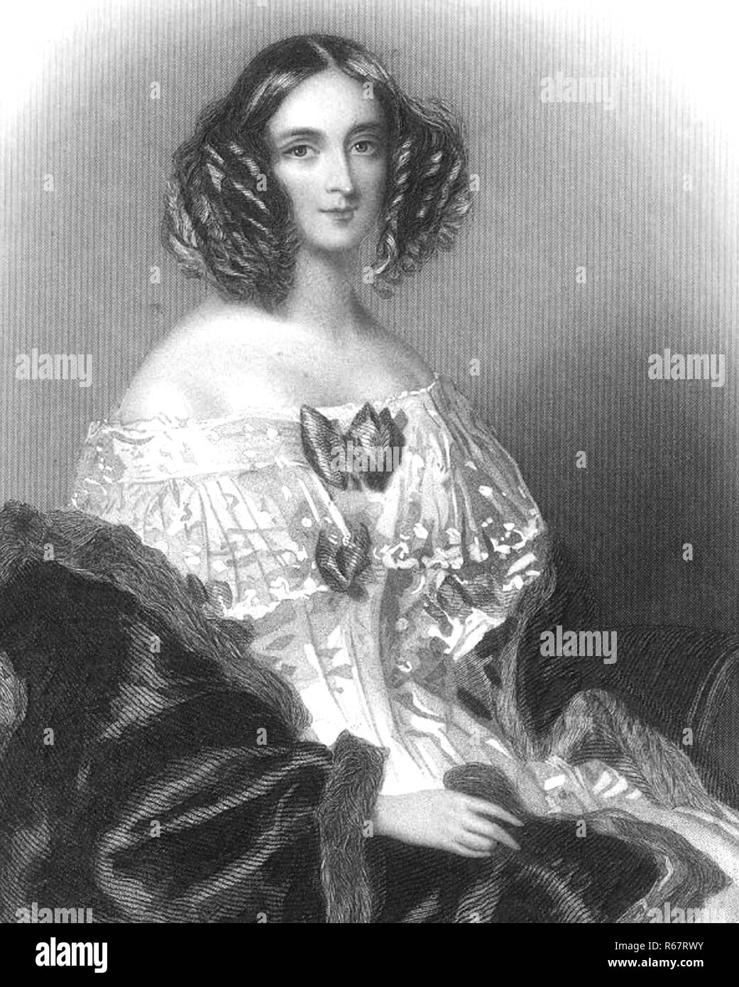 MARY ANNE DISRAELI (1792-1872), moglie di inglese il Primo ministro Benjamin Disraeli in una incisione 1840 Foto Stock