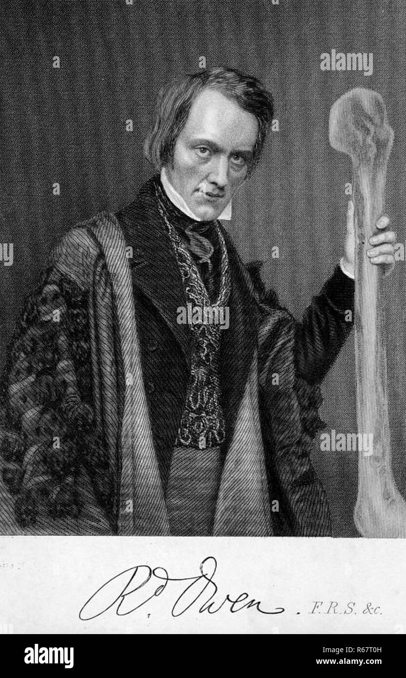 RICHARD OWEN (1804-1892) biologo inglese e paleontologo Foto Stock